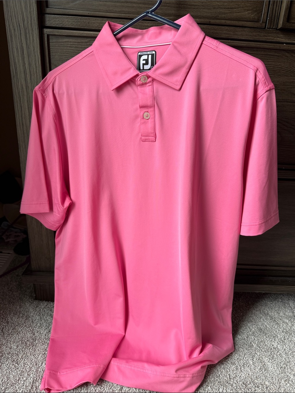 FootJoy Men's Coral Pink Performance Golf Polo